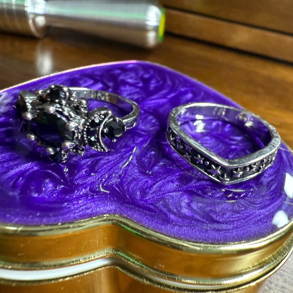 Moon and stars ring size 6